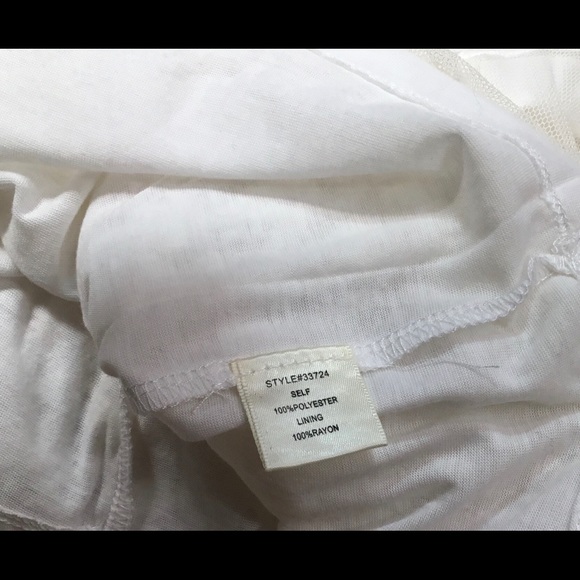 SKIES ARE BLUE WOMENS WHITE LACE & CROCHETED TOP S - Picture 13 of 13